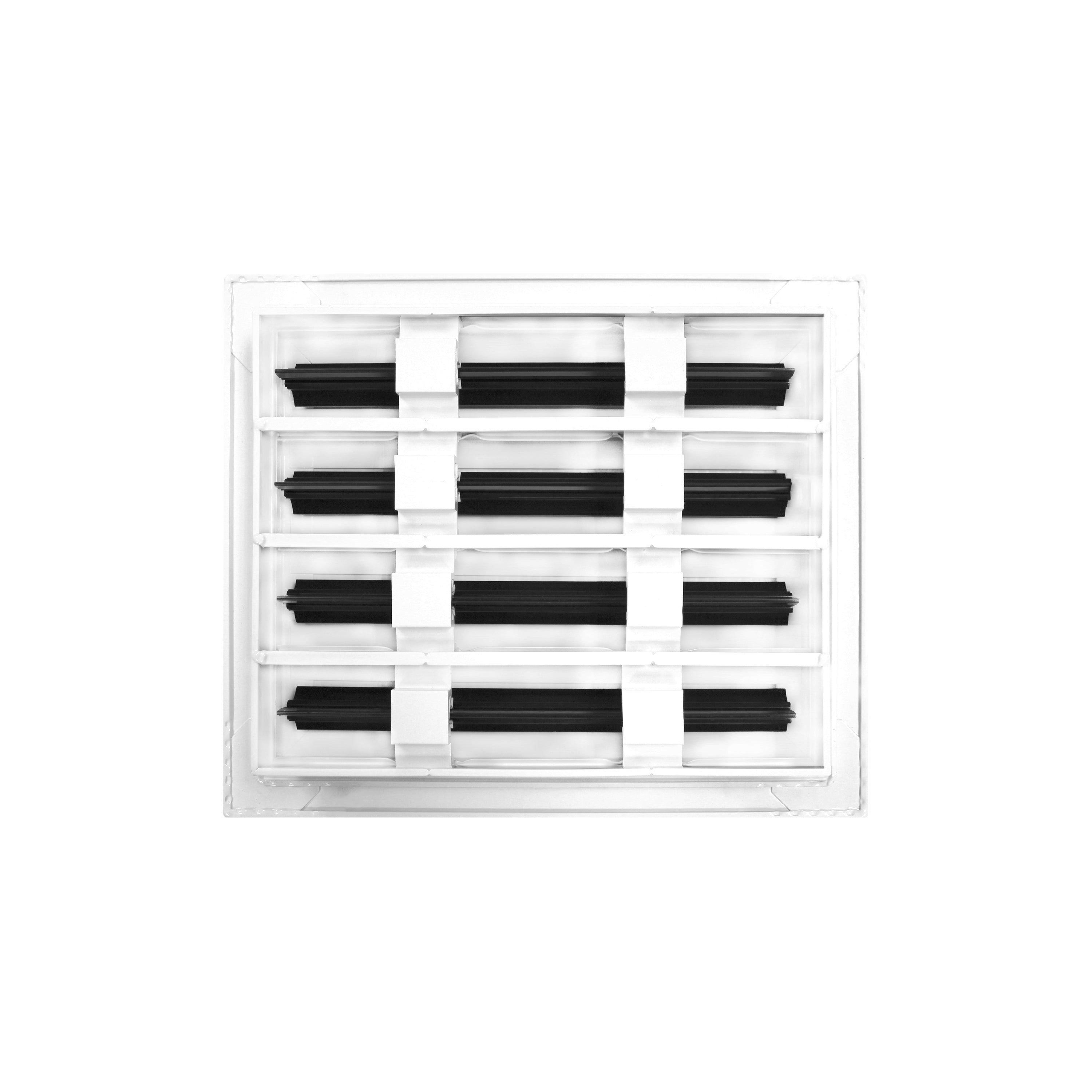BUILDMART - 10x8 White Modern AC Vent Cover - Decorative Air Vent - Standard Linear Slot Diffuser - Register Grille for Ceiling, Walls & Floors - Texas Buildmart