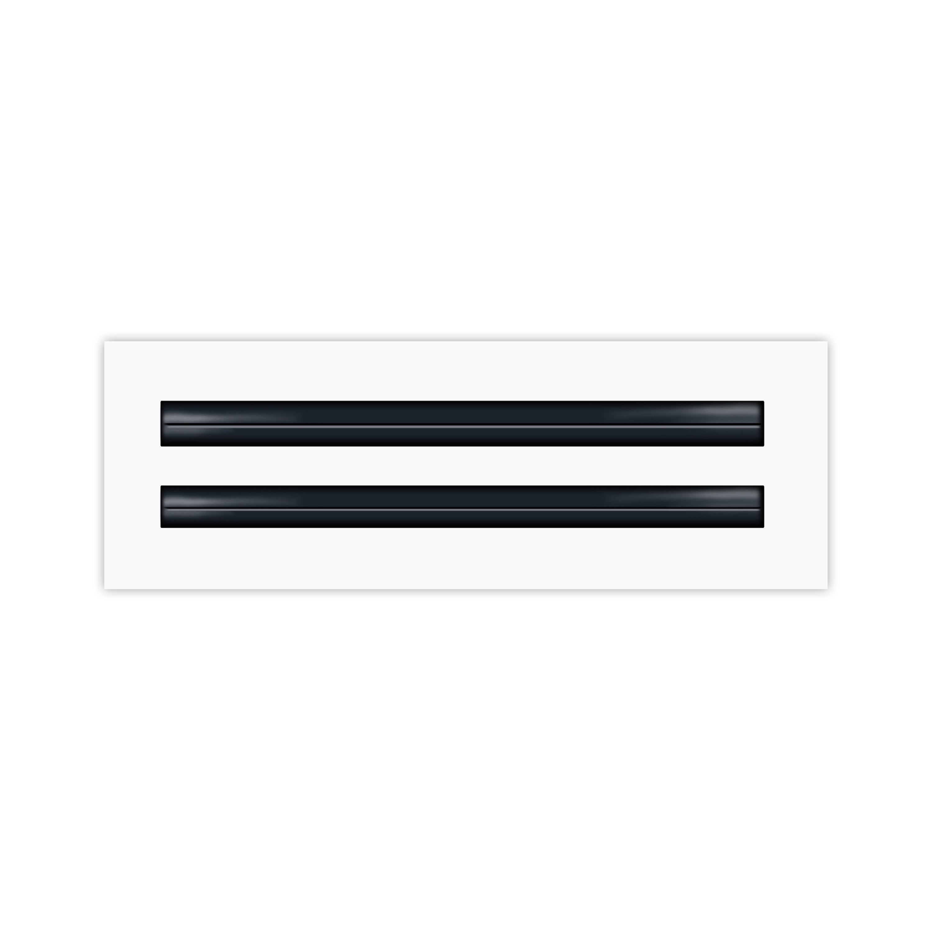 BUILDMART - 12" White Linear Slot Diffuser - 2 Slot - Double Slot - Decorative Air Vent - Modern AC Vent Cover for Ceiling, Walls & Floors - Texas Buildmart