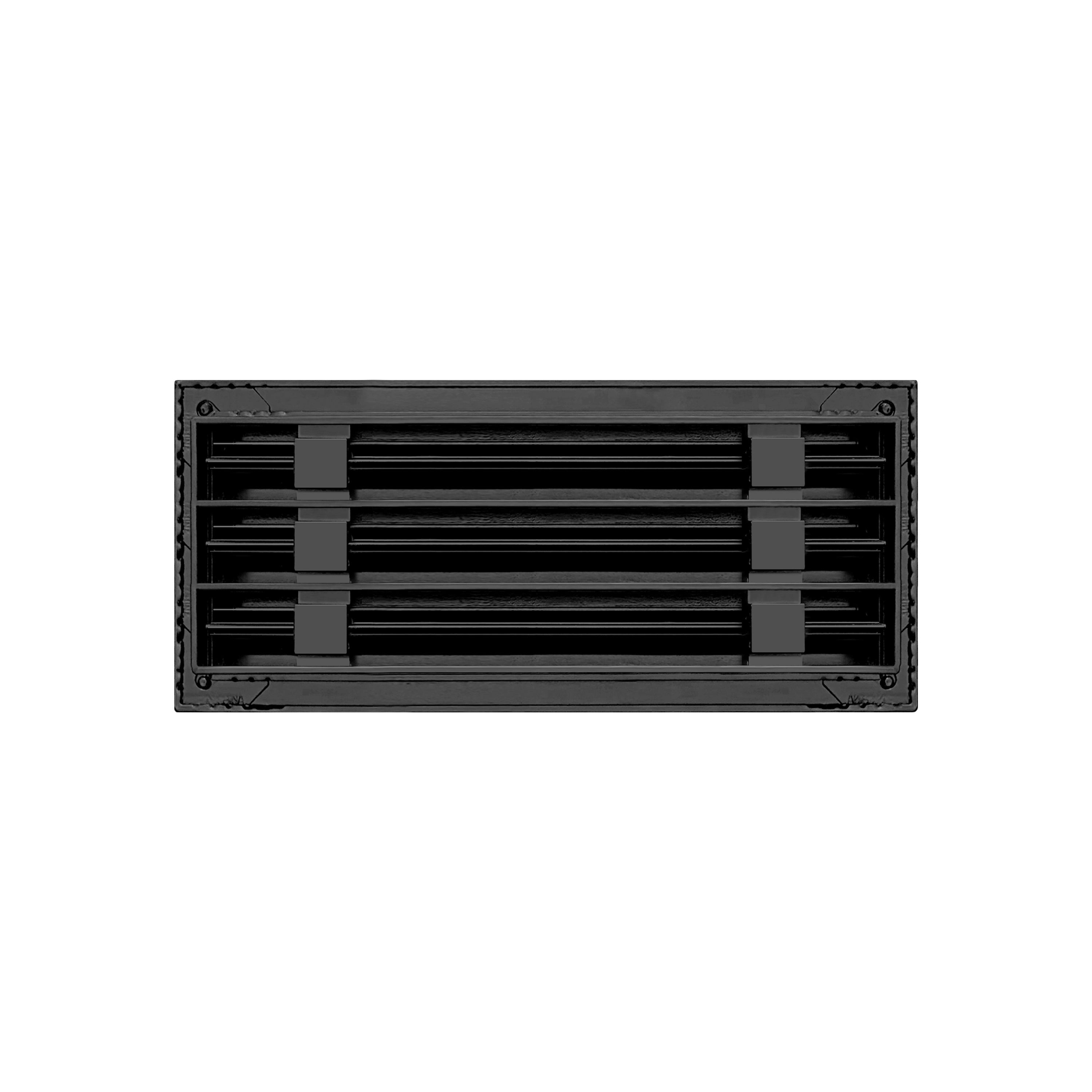 BUILDMART - 12" Linear Slot Diffuser - 3 Slot - Triple Slot - Black Decorative Air Vent - Modern AC Vent Cover for Ceiling, Walls & Floors - Texas Buildmart