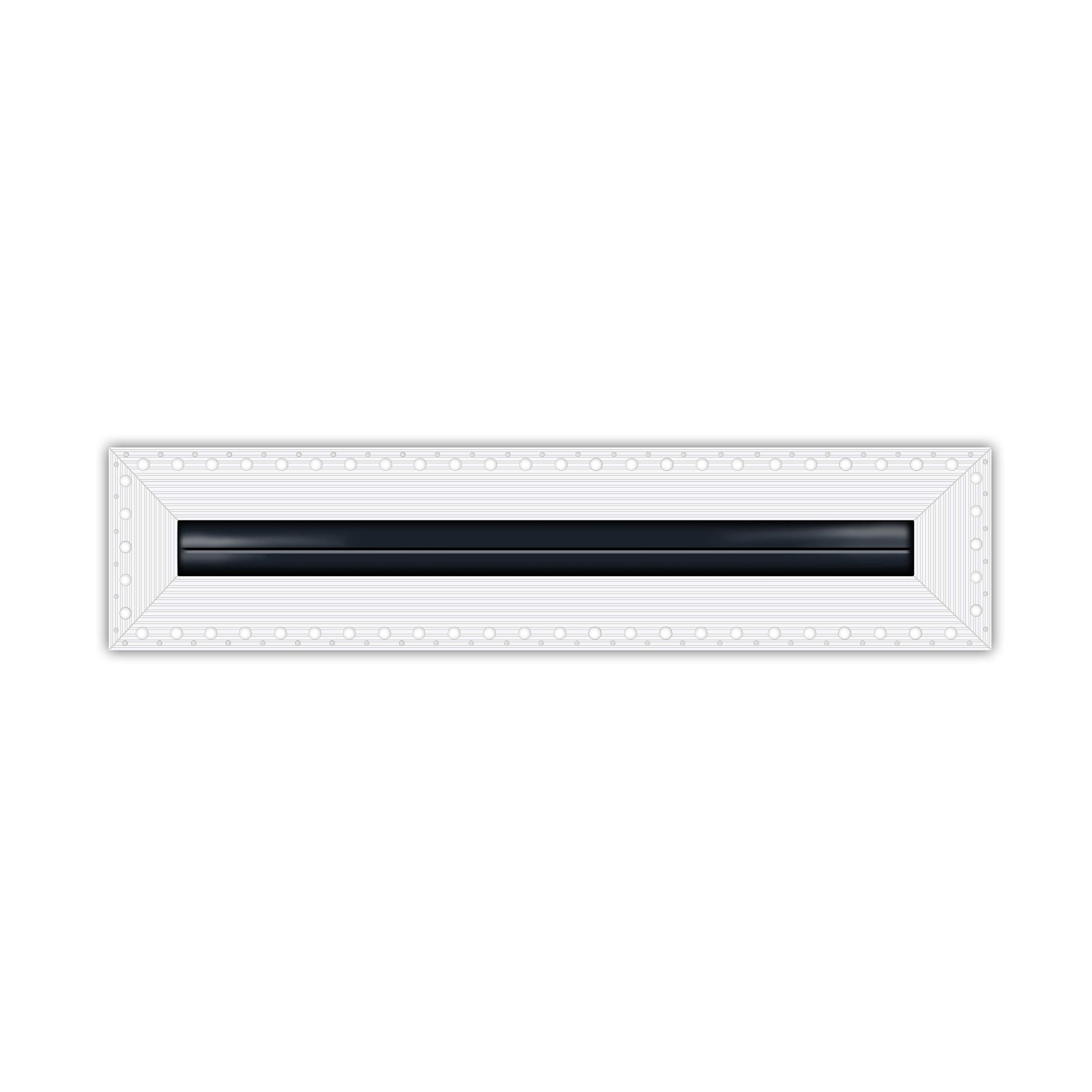 BUILDMART - 12" MUD-IN Linear Slot Diffuser - 1 Slot - Air Vent Cover - Drywall MUD IN White Air Vent - MUD Linear Slot Diffuser - Register Grille for Ceiling and Walls - Texas Buildmart