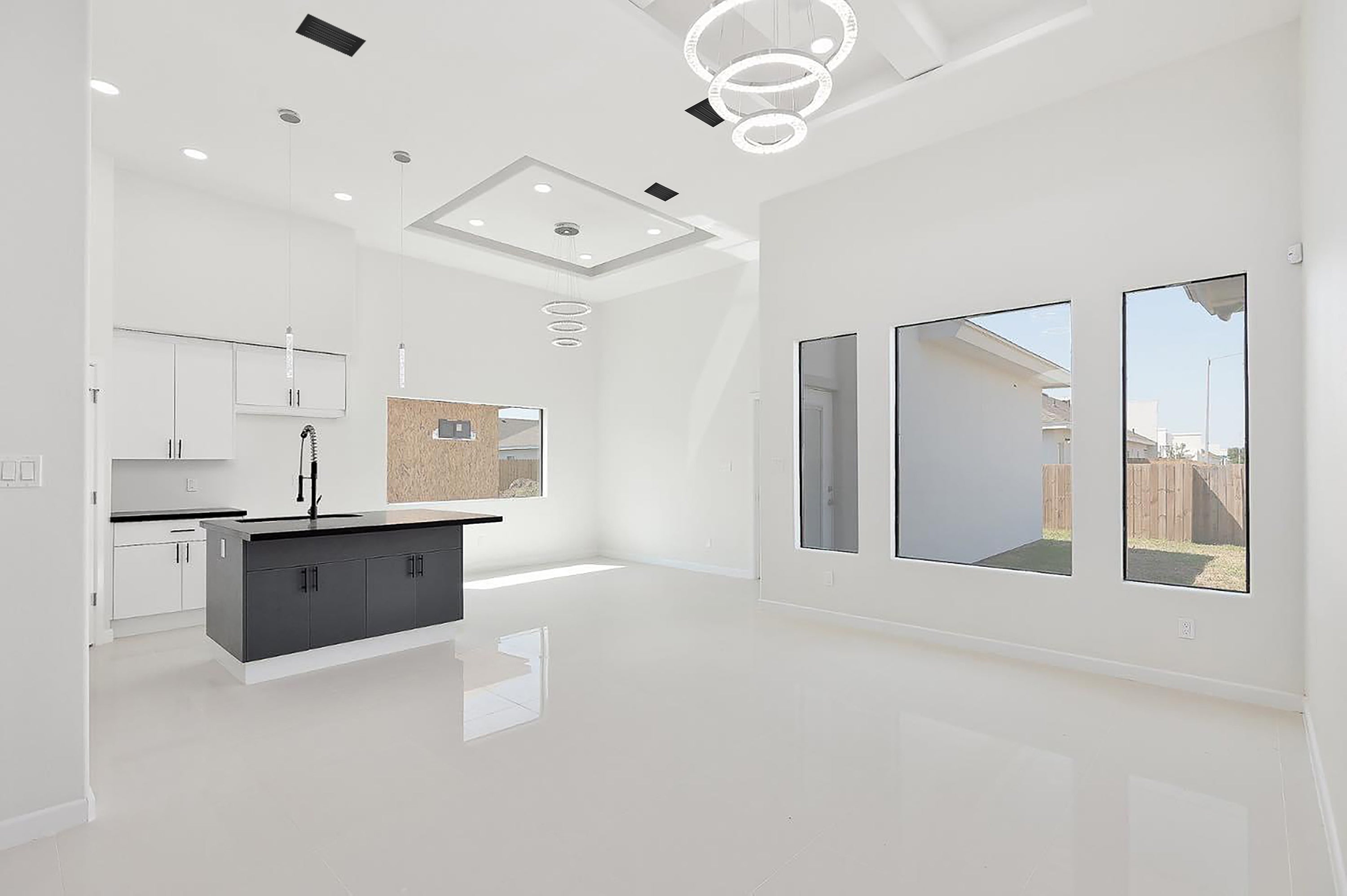 BUILDMART - 10x4 Black Modern AC Vent Cover - Decorative Air Vent - Standard Linear Slot Diffuser - Register Grille for Ceiling, Walls & Floors - Texas Buildmart